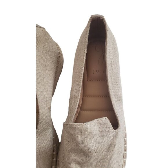 Joie Cara Jute Brown Espadrille Platform Linen Gold Sandals Womens Size 7.5 - Picture 5 of 9